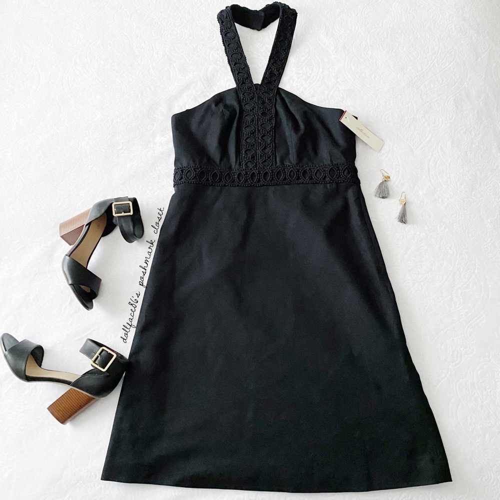 NWT Eyelet Accented Halter Dress - Picture 2 of 9